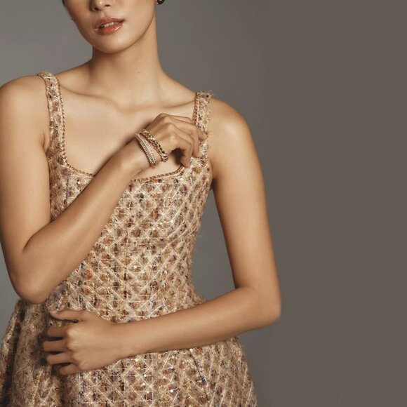 Anthropologie Maeve Tweed Fit & Flare Mini Dress - Picture 3 of 5